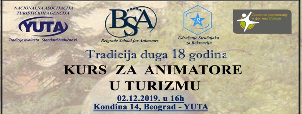 KURS ZA ANIMATORE U TURIZMU